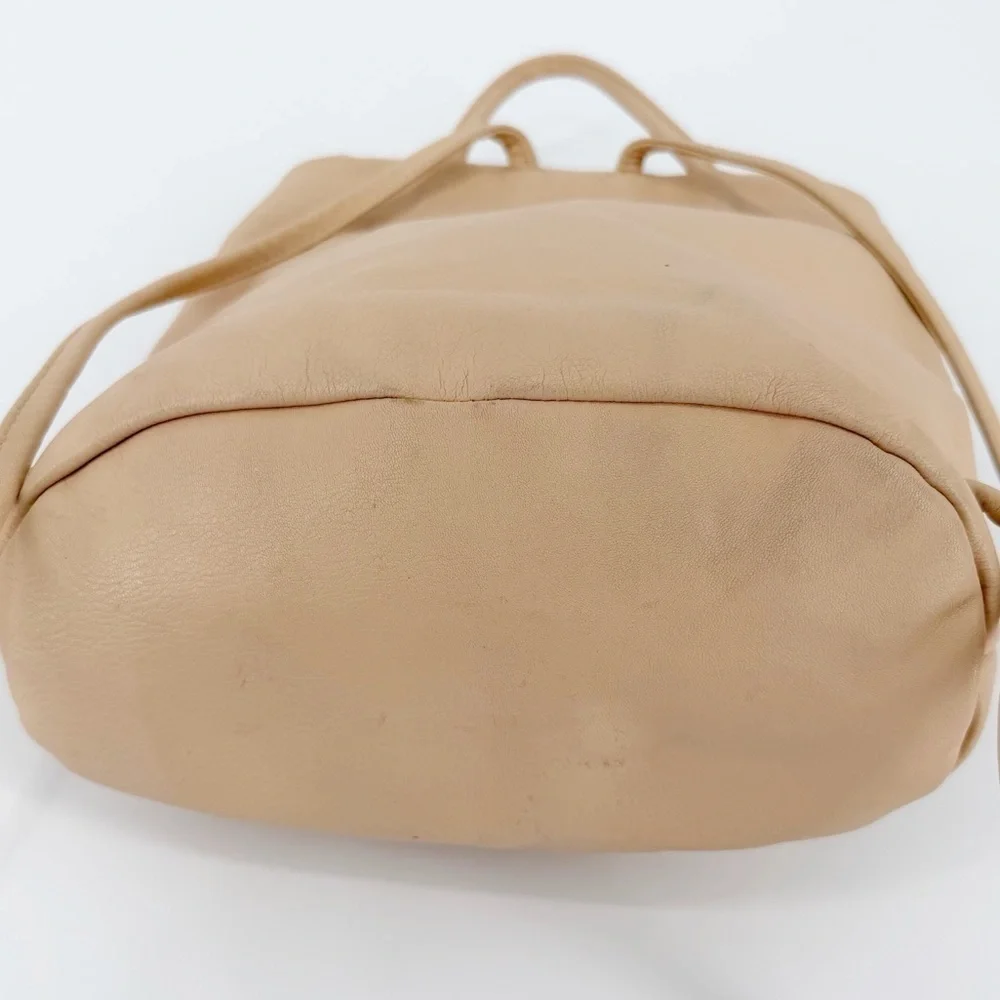 Baggu Leather Mini Backpack Cream